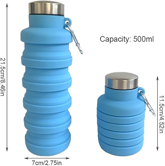 Botella de agua portátil de silicona